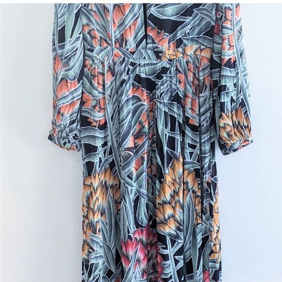 Mara Hoffman Herbarium Tropical Keyhole Maxi Dress in Charcoal Size 8 - Picture 7 of 16